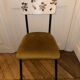 Suzie chair with printed backrest and velvet seat - Les Gambettes