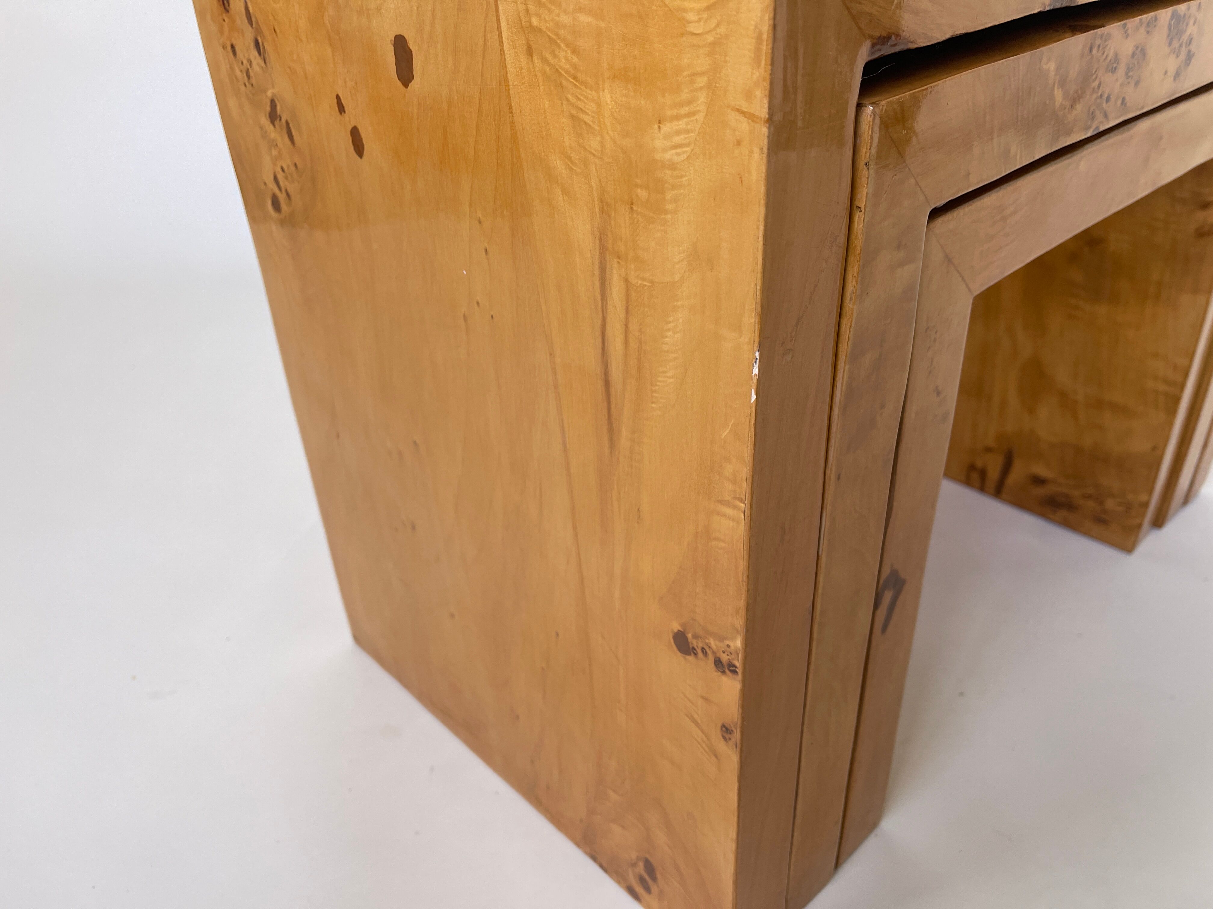 1970s burl nest tables