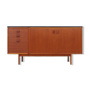 enfilade en teck, design danois, années 60, fabriquée au danemark