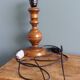 Lamp, turned wooden base