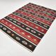 5x7 Red Black Handmade Persian Kilim Rug, 168x228Cm