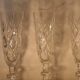Suite of 3 St. louis cut Crystal champagne flutes
