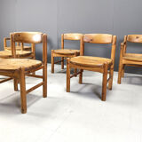 Copy of Rainer Daumiller pine wood dining chairs for Hirthals Savvaerk set of 6