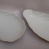 Pair of porcelain shell ravines