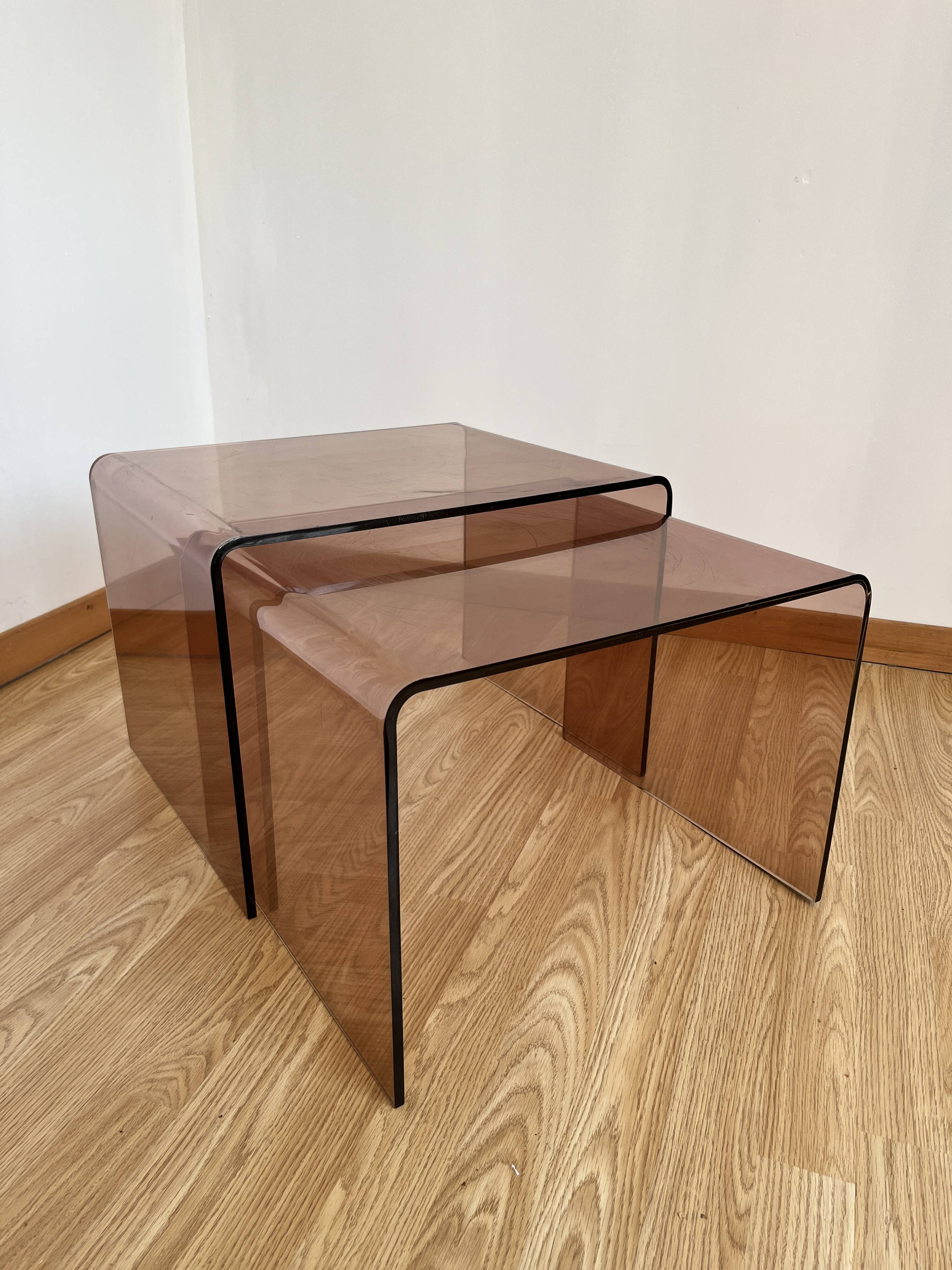 Plexiglass coffee table Michel Dumas