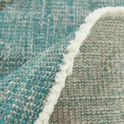 Teal Green Turkish Vintage Rug, Persian Style Living Room Carpet, 222x321Cm