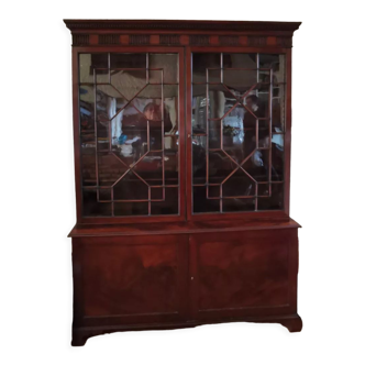 Mahogany showcase bookcase