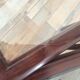 Series of 3 wooden and glass tables from the 70s