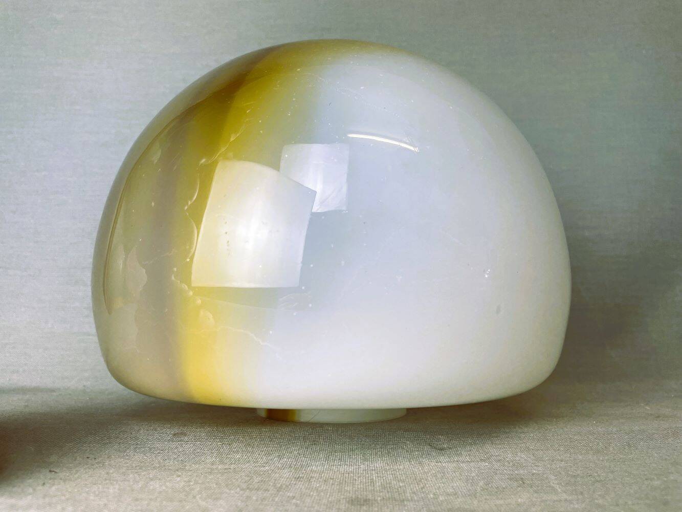 Portuguese wood and slag onyx glass table lamp 1960s