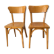 Paire de chaises bistrot vintage bois