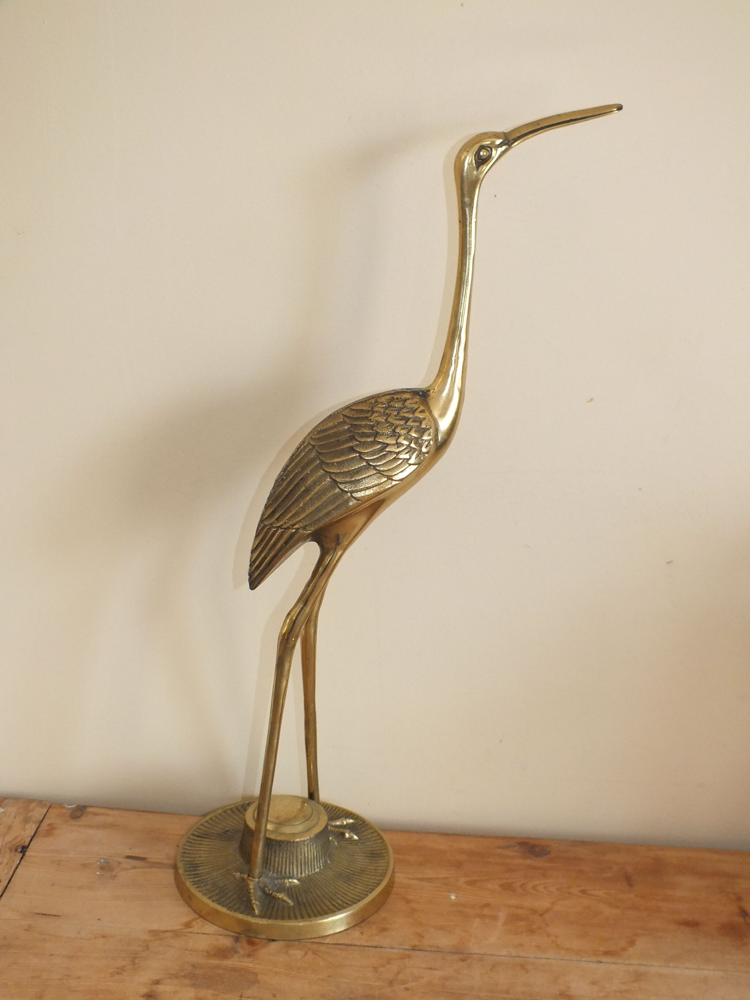 Decorative ibis in brass 47 cms