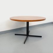 Grande table basse ronde style scandinave vintage modulable en table