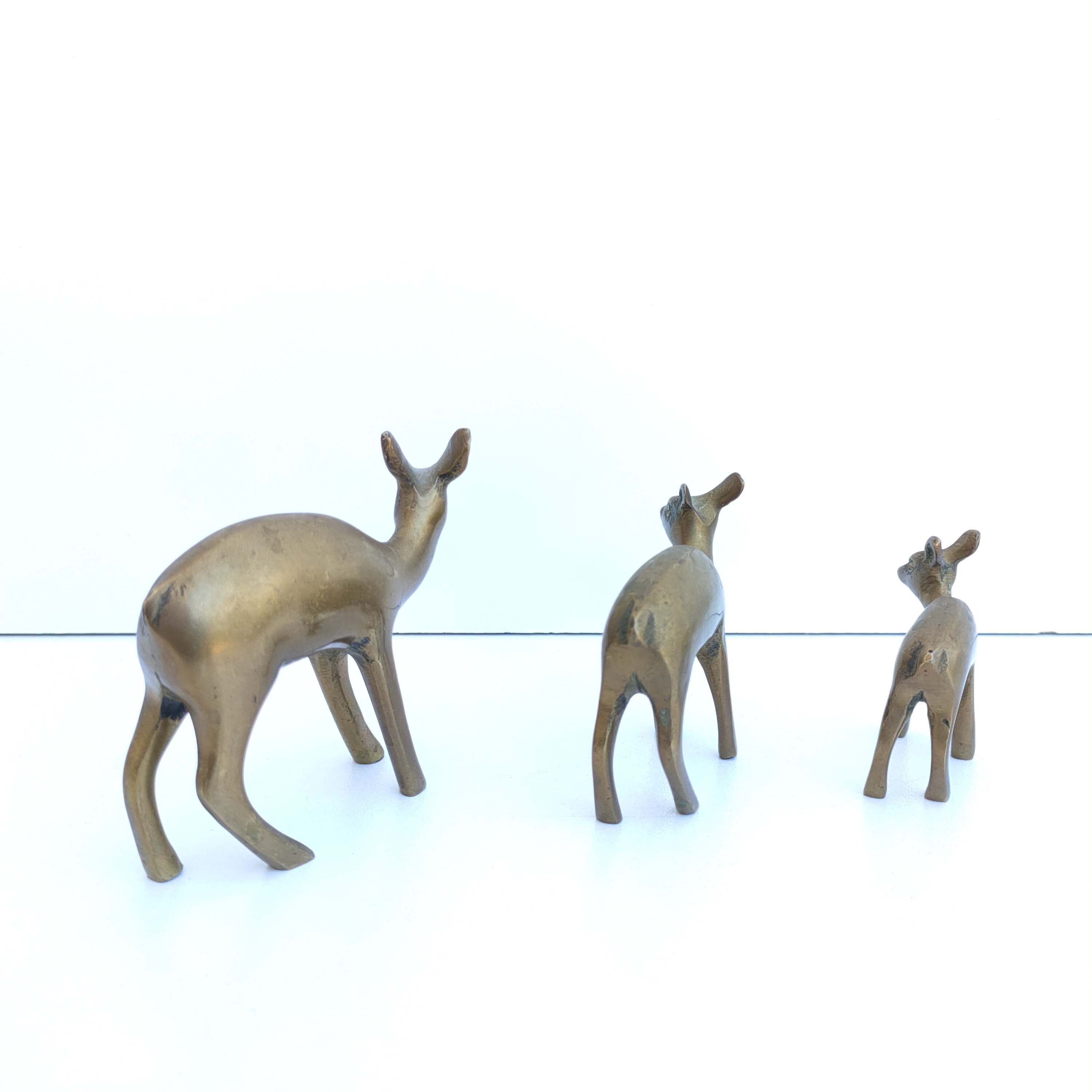 Brass fawn trio