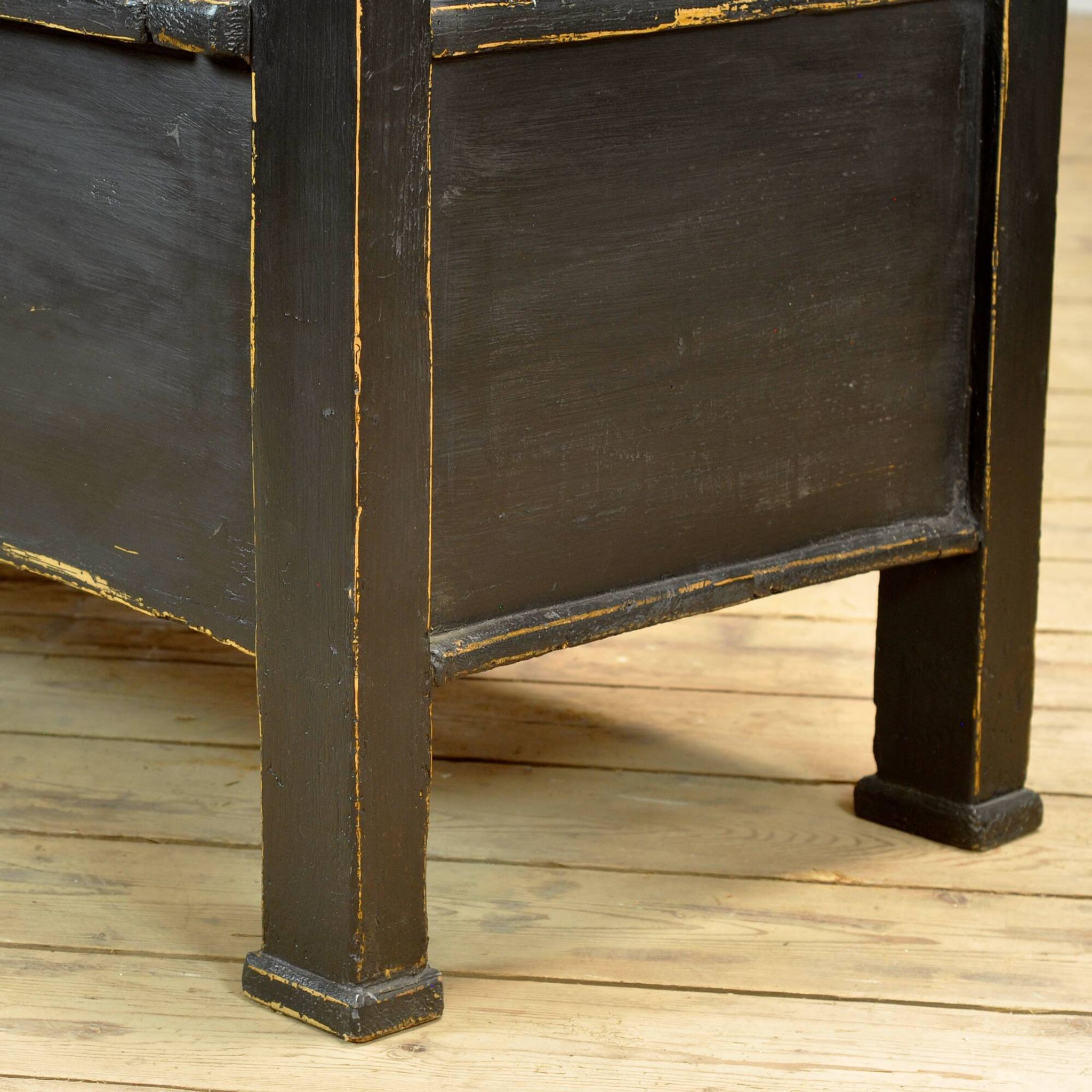 Antique pine drop-top bench, 1900s