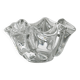 Empty pocket ashtray in transparent crystal organic shape.