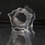 Lot of 5+2 Mid Century Twisted Knife Rests Cristallerie de Sevres Crystal Depose