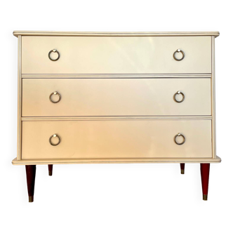 Vintage chest of drawers with compass feet