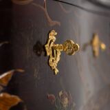 Lacquered chest of drawers with marble top. 1950s.