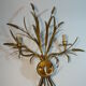 Wall lamp in gilded metal sheaf of wheat 1970s