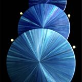 Straw marquetry nesting tables