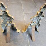 Chenets en bronze doré, XIXe siècle
