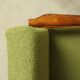 Fauteuil scandinave boucle eucalyptus vert oryginal model 1970 rénové chaise de salon moderne design milieu du siècle