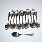 LCF set of 36 silver cutlery for starters and desserts, 1950s design Le Couvert Français