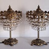 Pair of bedside lamps with tassels