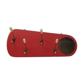 Vintage coat rack 4 hooks and 1 mirror