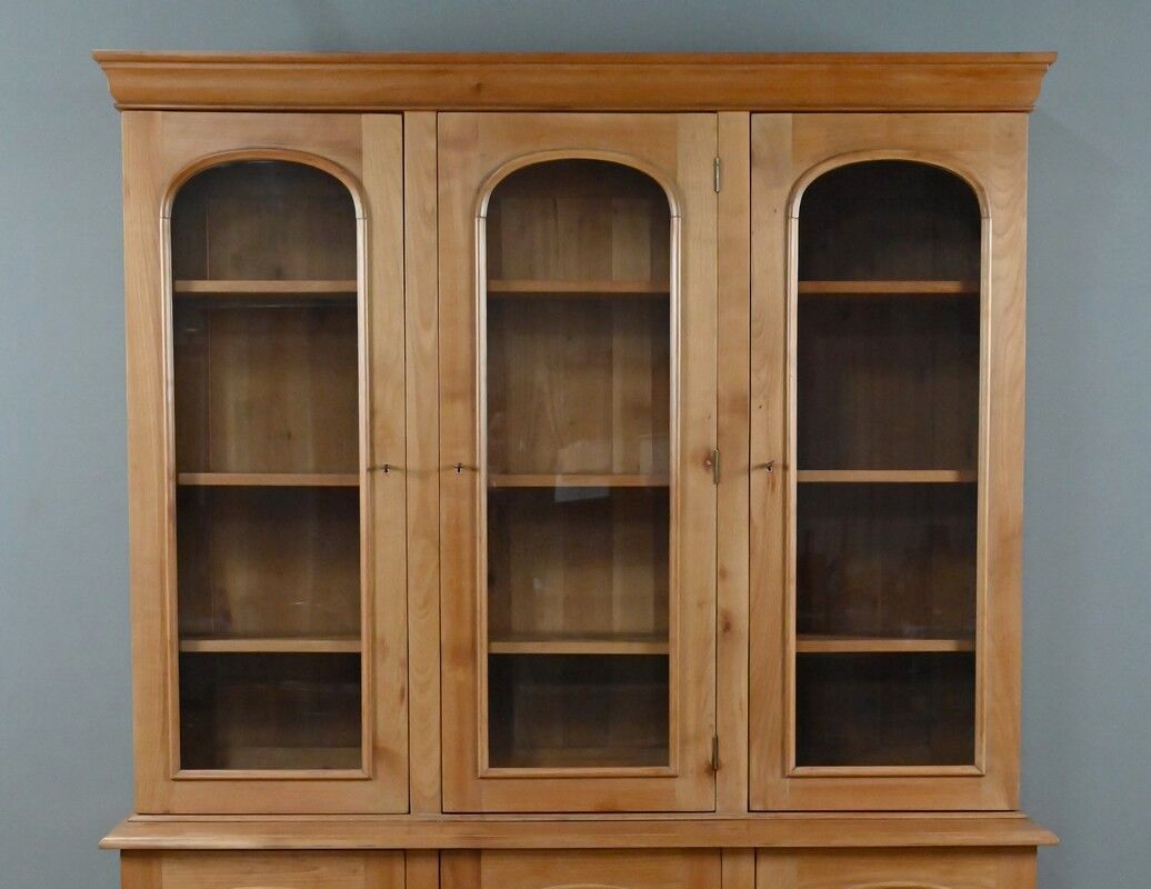 Two-body library in blonde cherry, Louis-Philippe style – 20th century