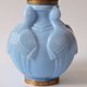 Art Deco vase in molded and pressed opaline. Stamped CLA France décor of Birds