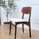 Chaises scandinave teck & tissu