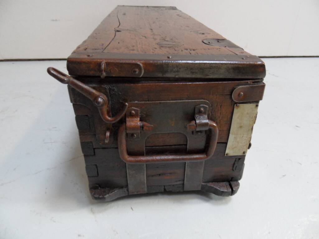 Vintage wooden military chest