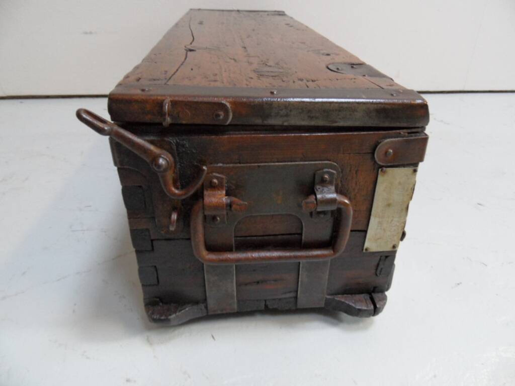 Vintage wooden military chest