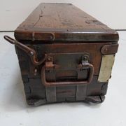 Vintage wooden military chest