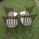 Set of 4 wrought iron chairs
