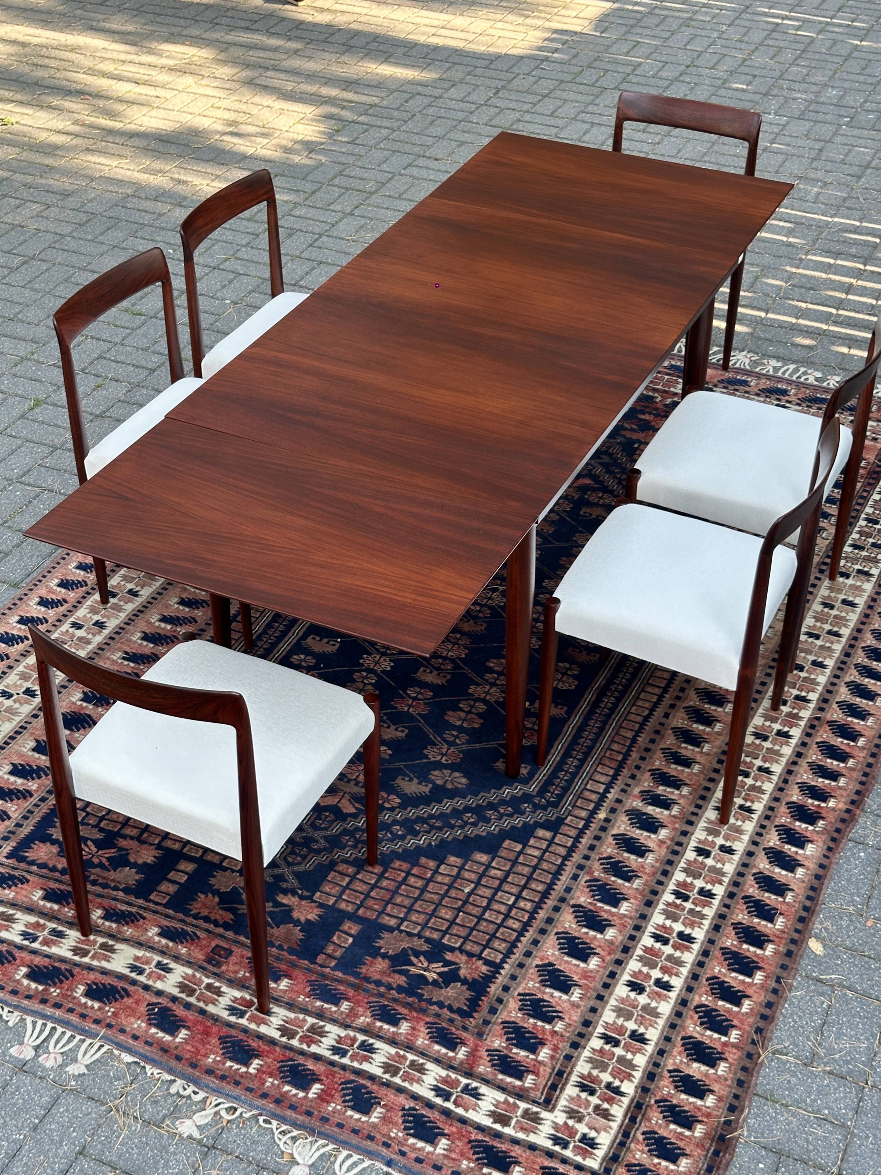 Professionally Refurbished Danish Rosewood Dining Set