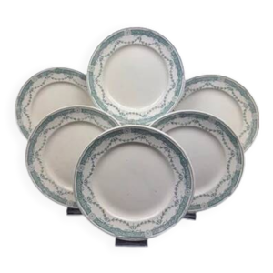 Lot de 6 assiettes anciennes - terre