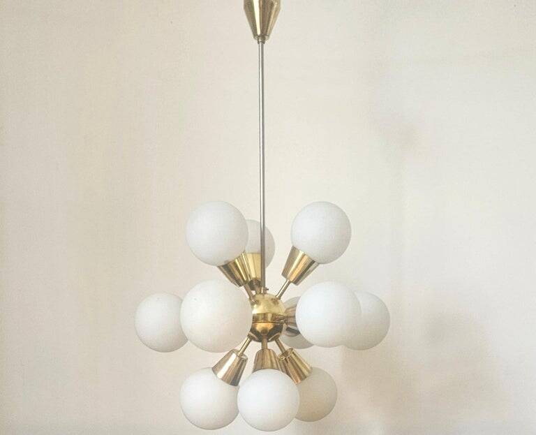 Rare Midcentury Chandelier Sputnik, Kamenicky Senov, 1970s