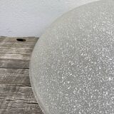 1980s speckled glass pendant light, grey and white
