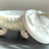 Vintage opaline glass candy dish