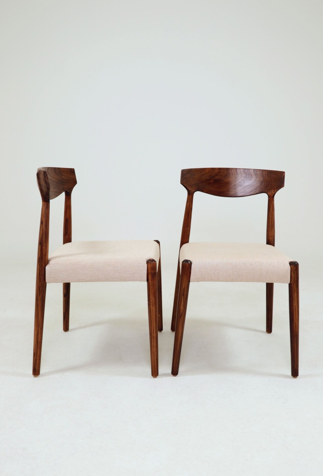 Modern Dining Chairs Japandi & Mid Century style | Solid Wood Ash 