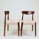 Modern Dining Chairs Japandi & Mid Century style | Solid Wood Ash 
