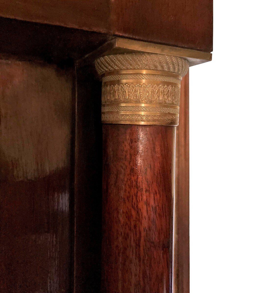 Empire mahogany library showcase