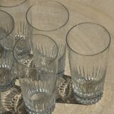6 grands verres à orangeade en verre