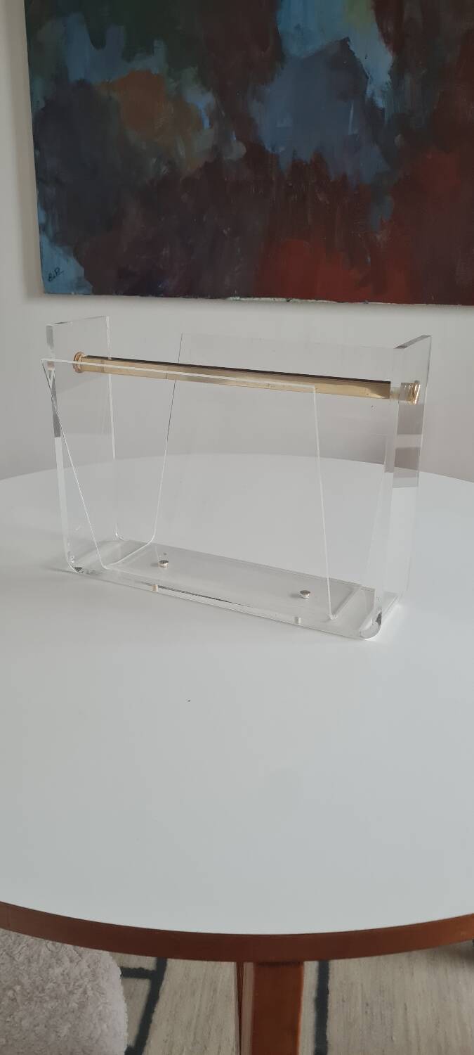 Magazine rack by David Lange for Roche Bobois 1980
