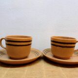 Sarreguemines cups and vase, Chaumière model
