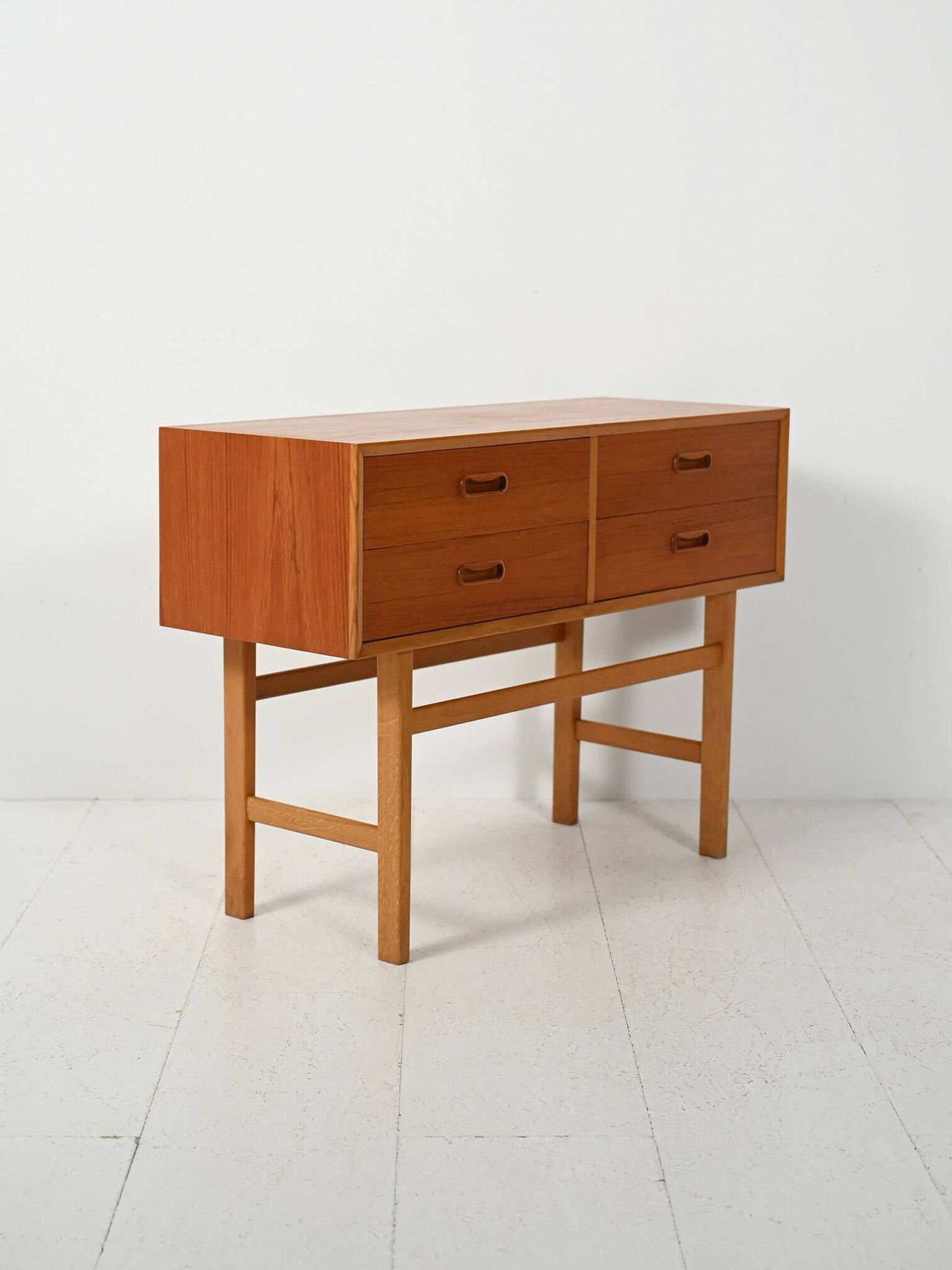 Scandinavian entrance cabinet from the 1950s–60s in teak and oak