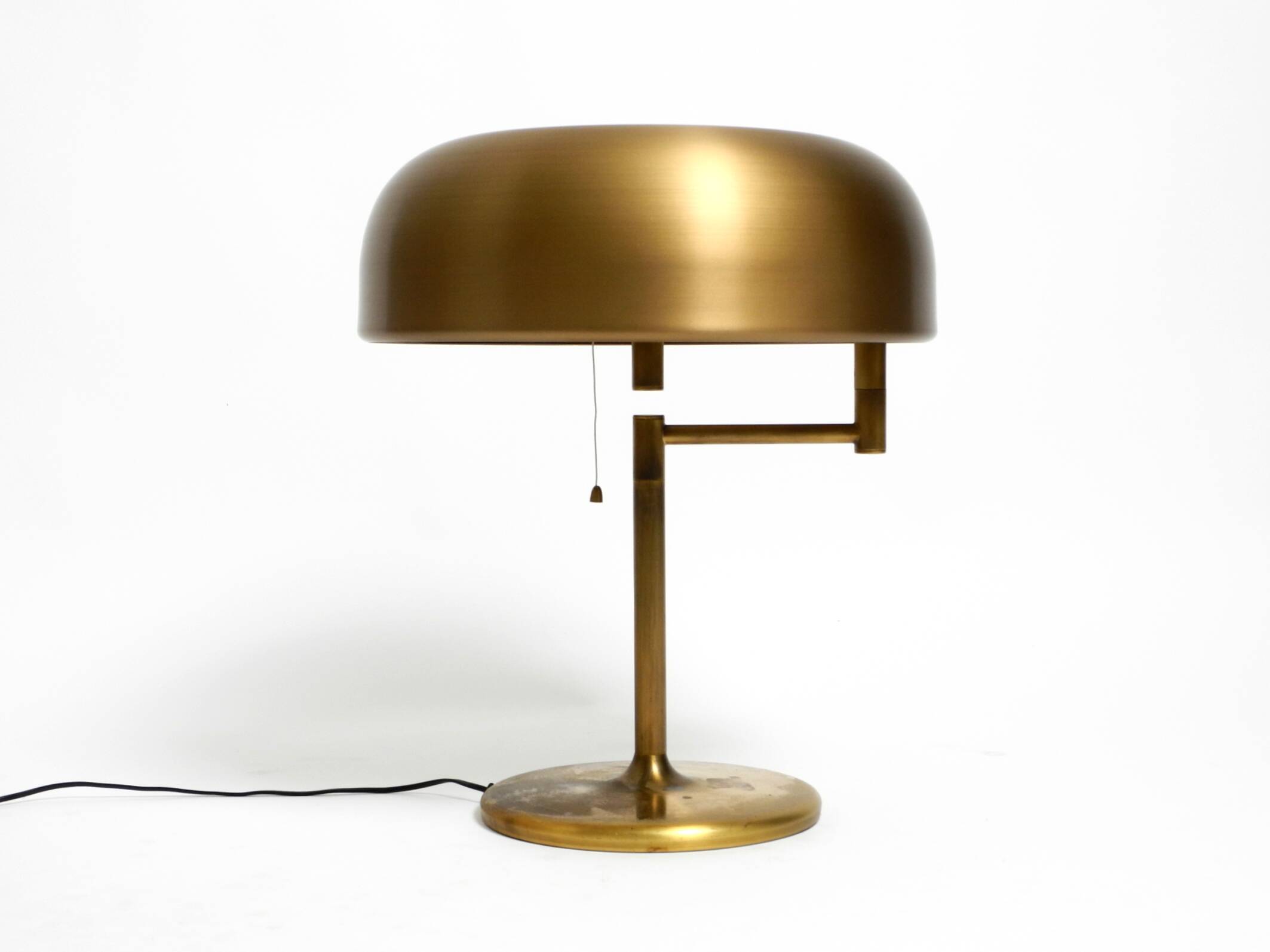 Extraordinary heavy 1960s XXL brass table lamp by Staff with a swivel joint