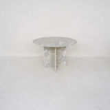 Mid-century round marble dining table, 1970's